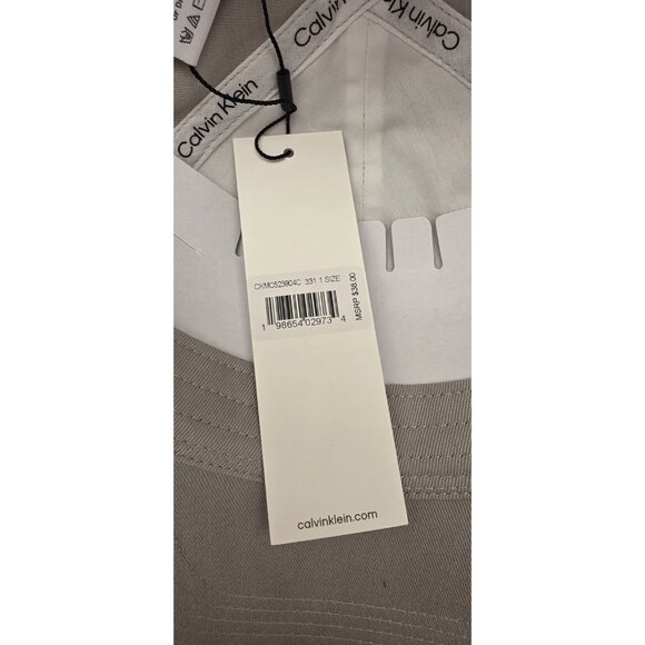 Calvin Klein Gray Adjustable Baseball Cap Cotton Minimalist Hat One Size‎ - Picture 5 of 9